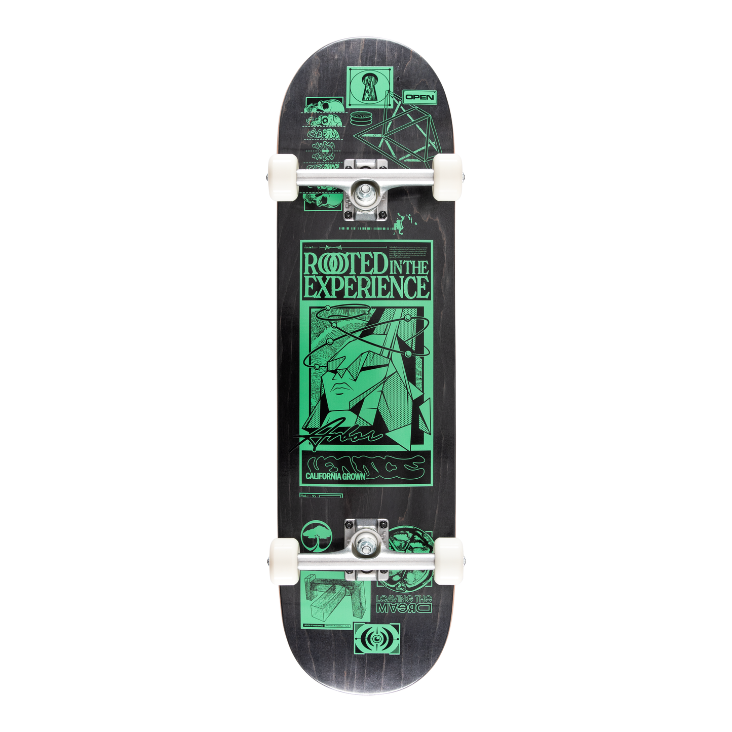 Arbor Street Complete skateboard - Rooted in the Experience 8.5 - graphic