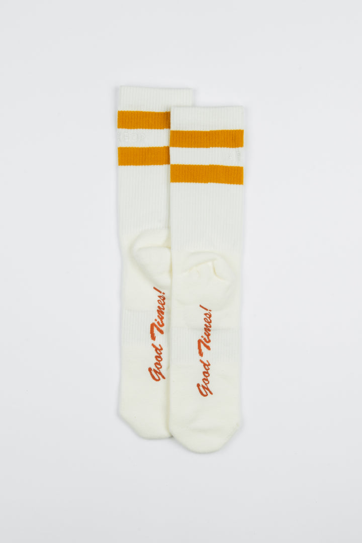 Good Times Vintage Stripes Socks - Mustard