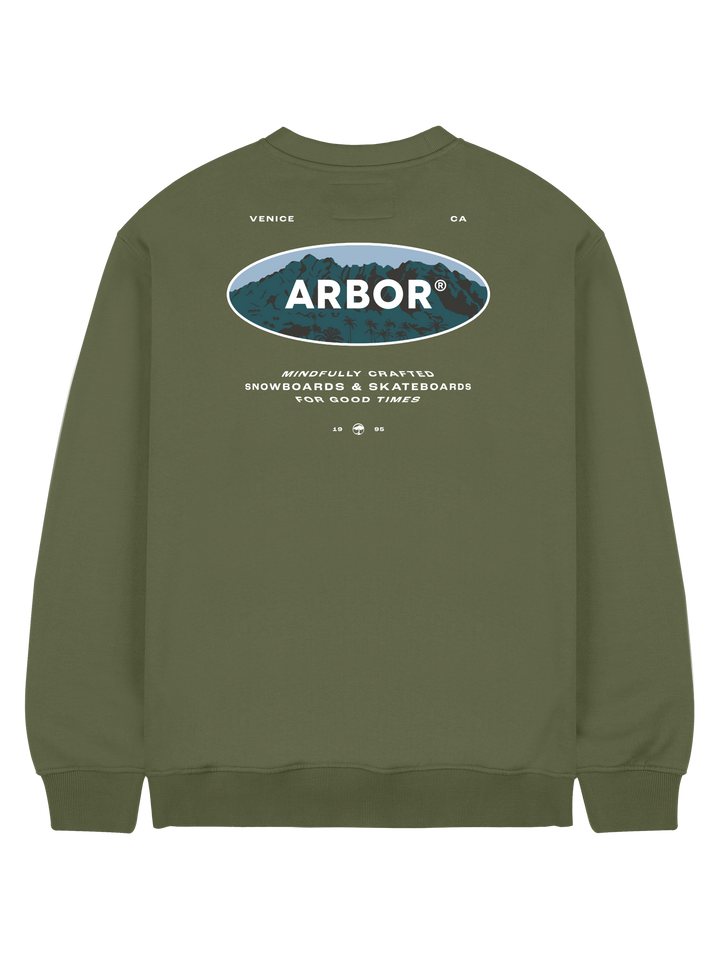 Arbor Mountain Craft Sweatshirt Fleece Army Green Graphic