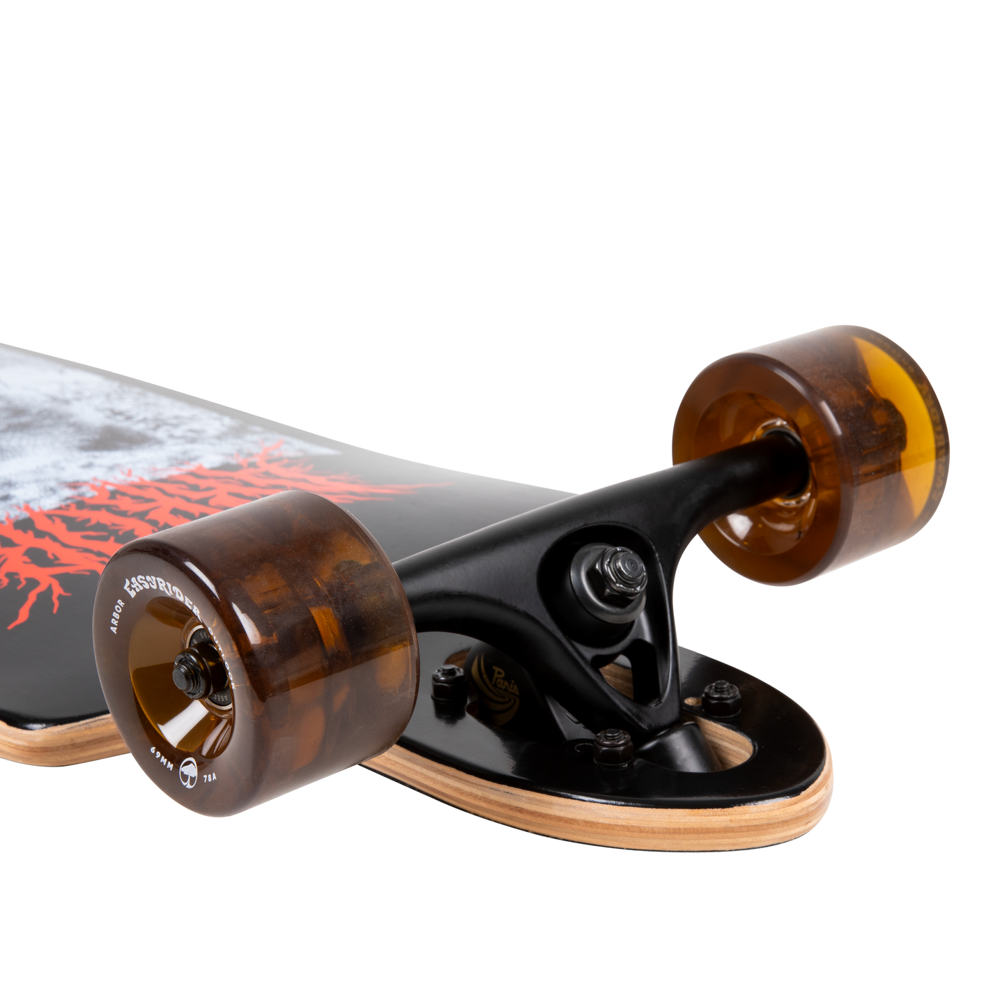 Arbor Bearcub Dropcruiser longboard - wheels and Paris trucks
