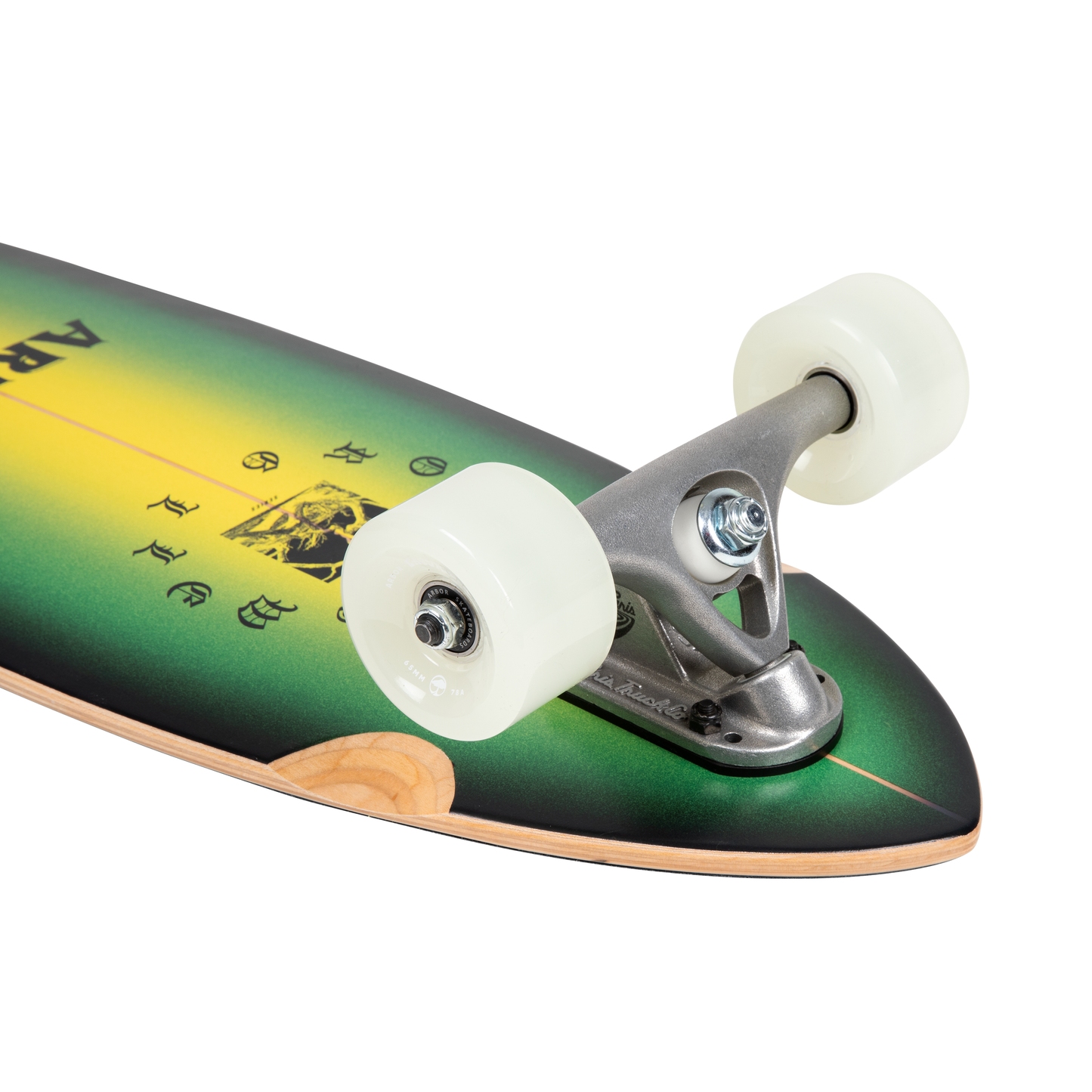 Arbor Cruiser Complete - Groundswell Drifter Rally skateboard - wheels and Paris trucks