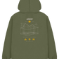 Arbor Coda Hooded Sweatshirt Hoody Fleece Army Green Graphic