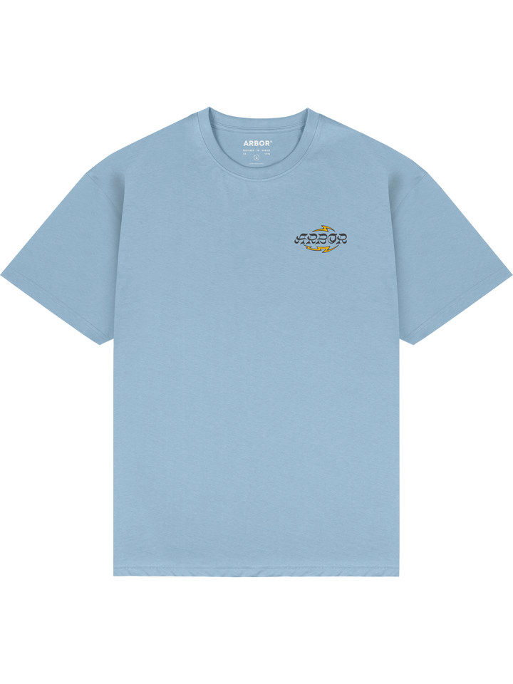 Arbor Throwing Bones T-Shirt Tee Sky Blue
