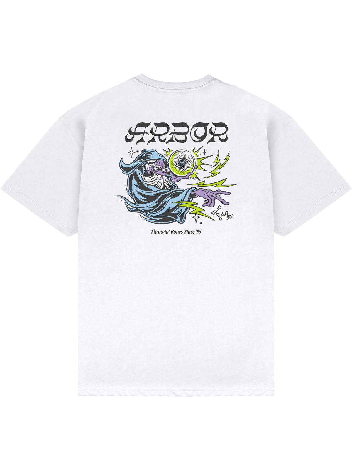 Arbor Throwing Bones T-Shirt Tee White graphic
