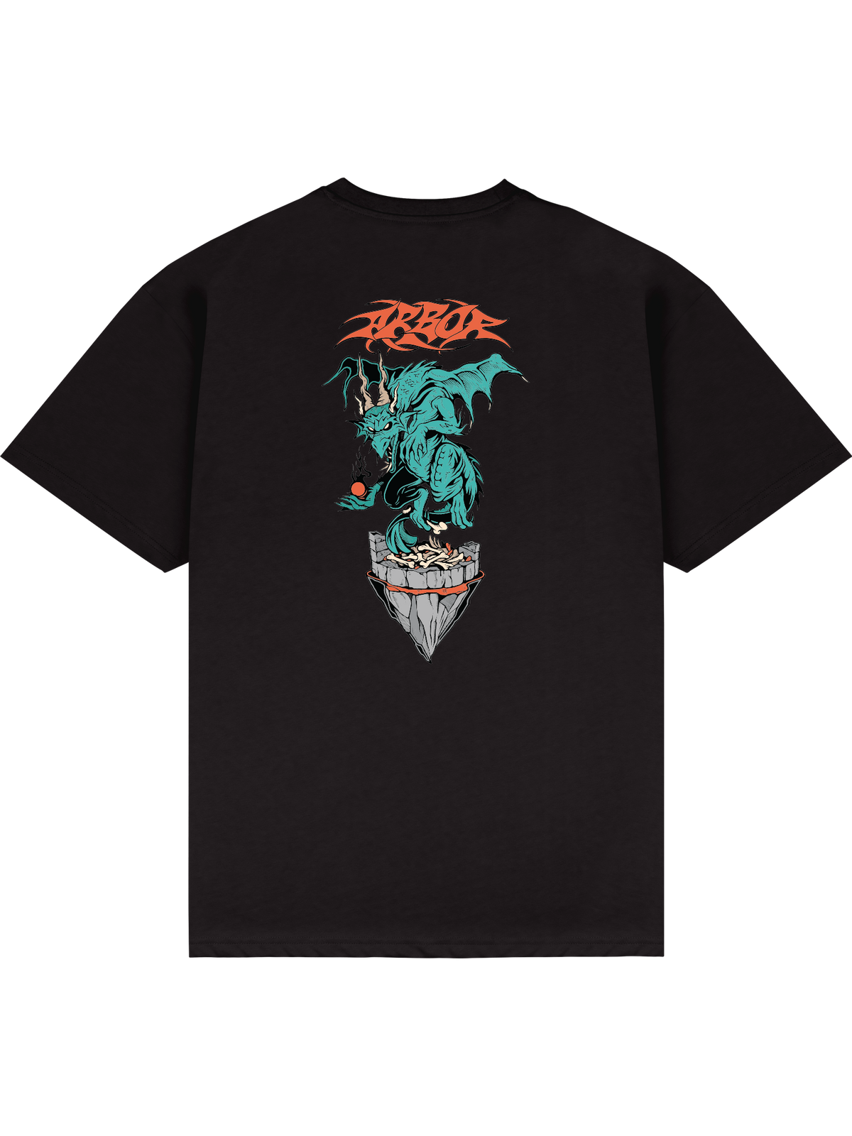 Arbor Beast T-Shirt Tee Faded Black graphic
