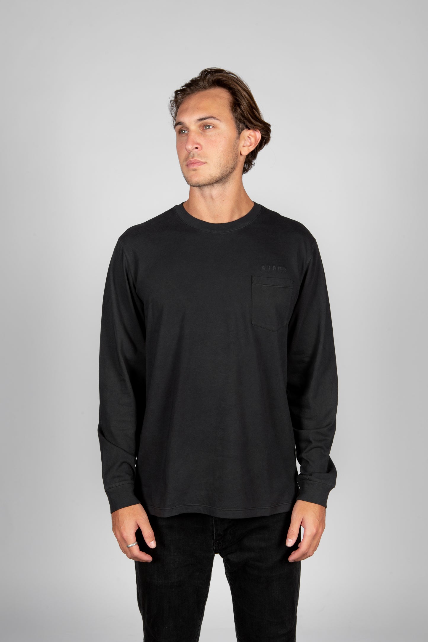Surplus Long Sleeve Pocket Tee - Black