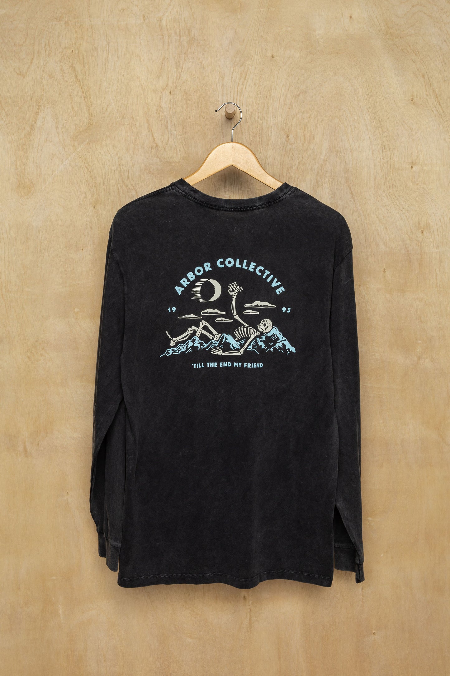 Till The End Long Sleeve Tee - Mineral Wash Black